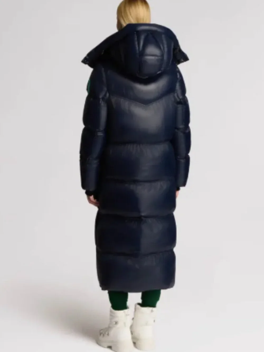NEW Alpenhaus Meribel Quilted Maxi Puffer Coat XS Removable Hood Midnight Navy - Picture 3 of 10